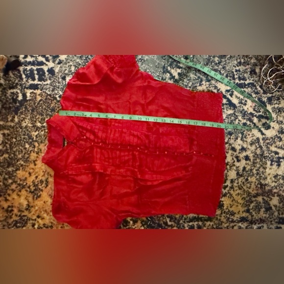 Bebe Sheer Red Blouse. Size small. Excellent Condition. Size Small. - Picture 12 of 13